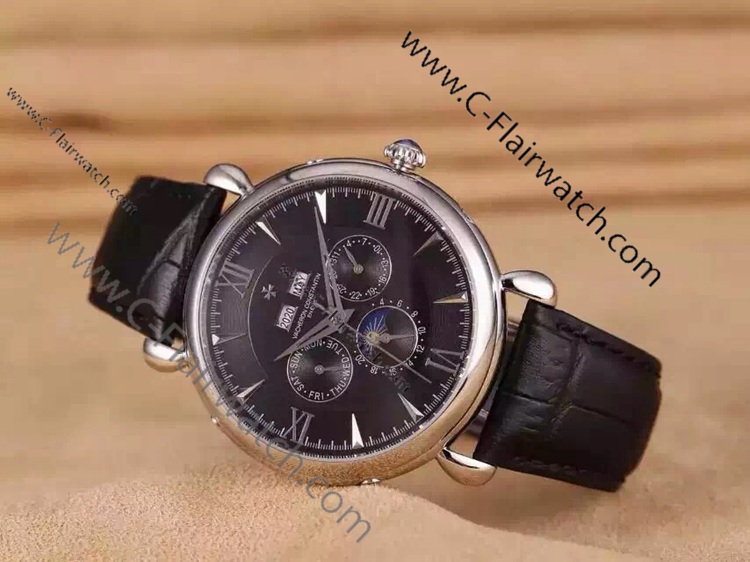 Vacheron Constantin Replica Watch Moon Phase SS Black